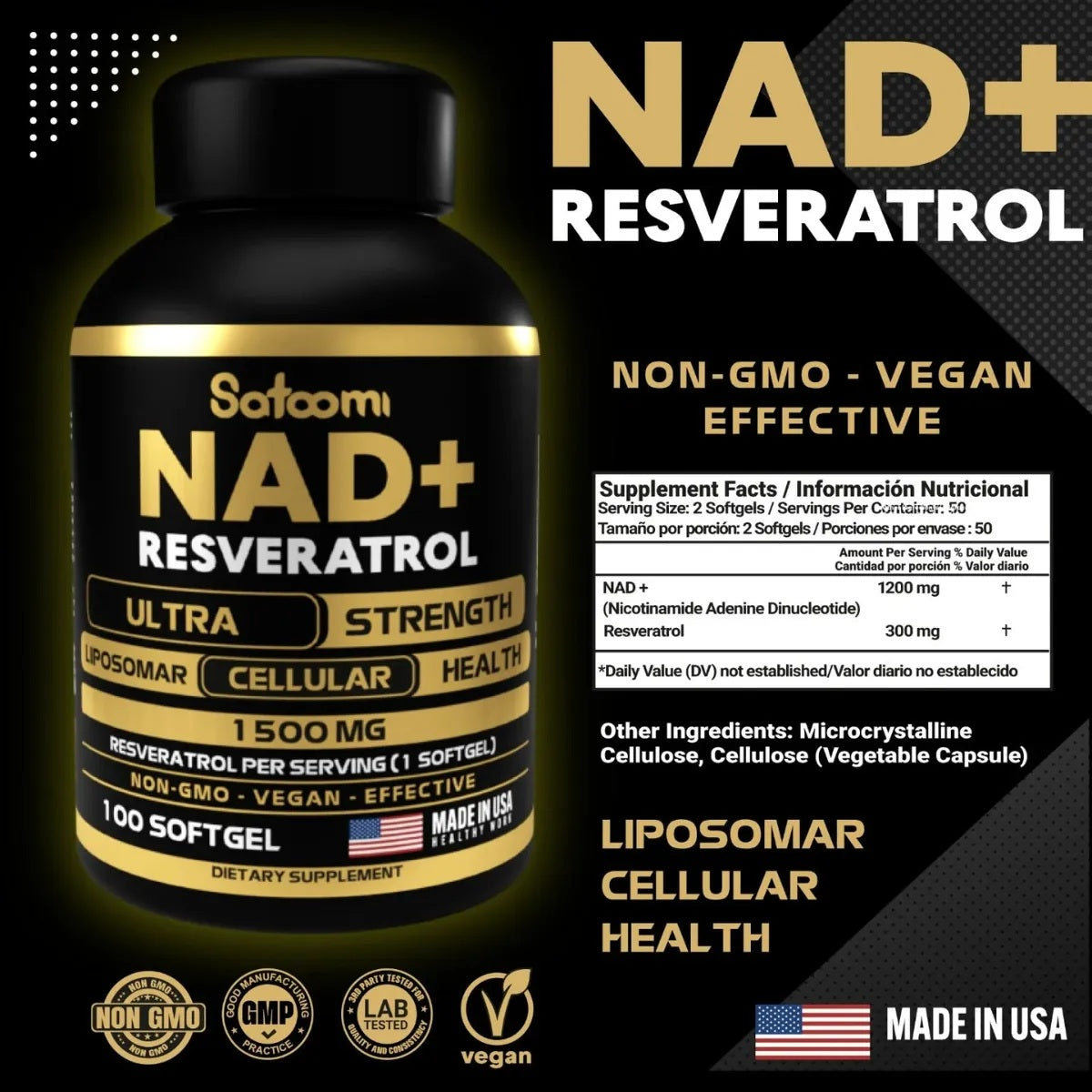 NAD+RESVERATROL de la marca americana SOTOOMI